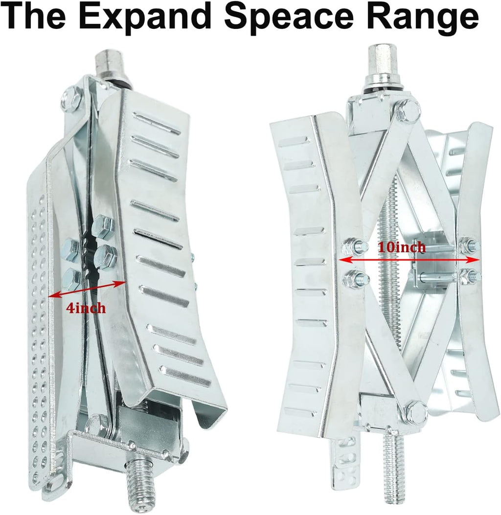 2 Set Wheel Chock Stabilizer Tire Locking Chock with Crank Handle E79455
