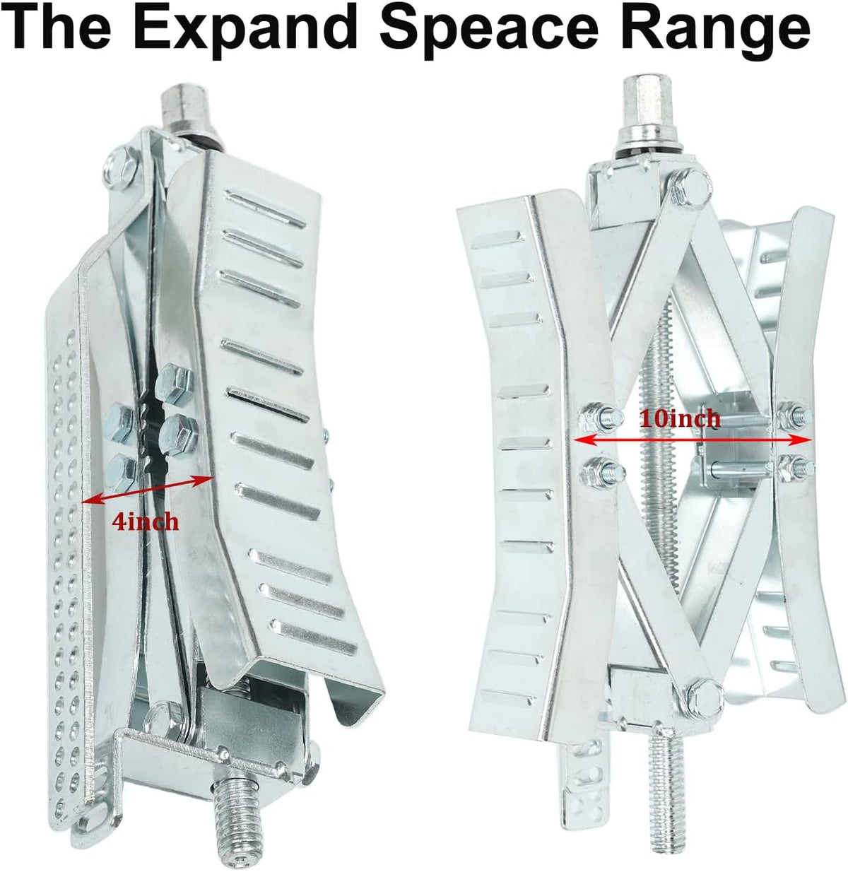 2 Set Wheel Chock Stabilizer Tire Locking Chock with Crank Handle E79455