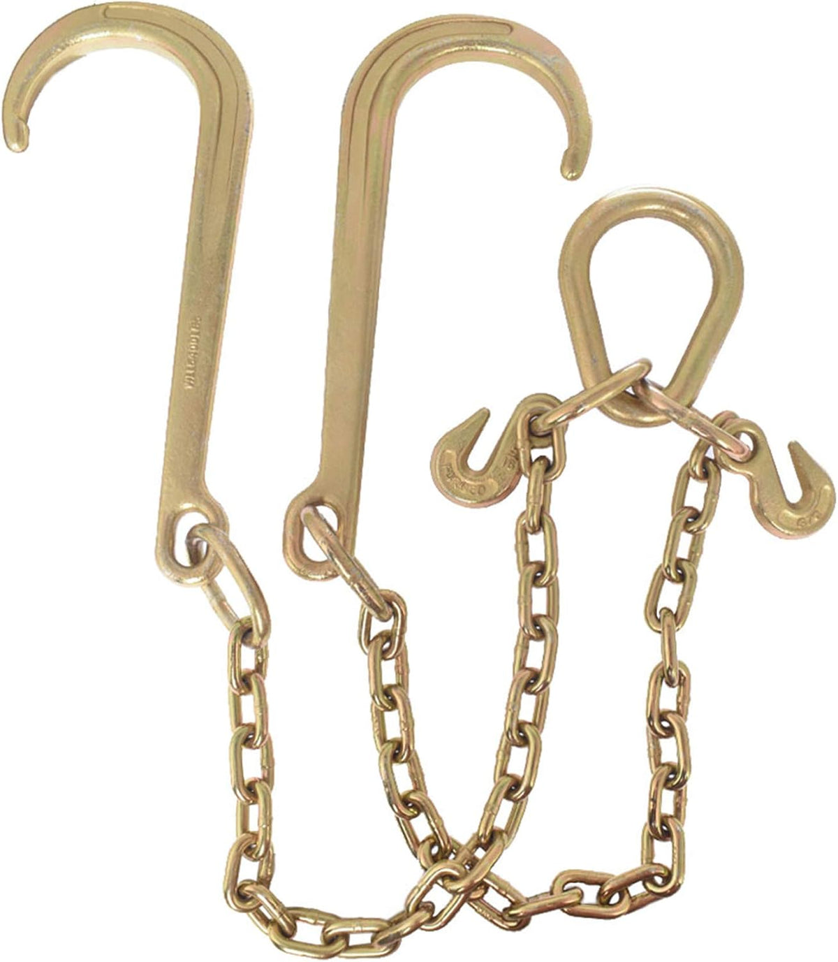 5/16 x 10 FT Grade 70 Tow Chain with 15 J Hook and T Hook Mini J Hook, Pack of 2 L769741