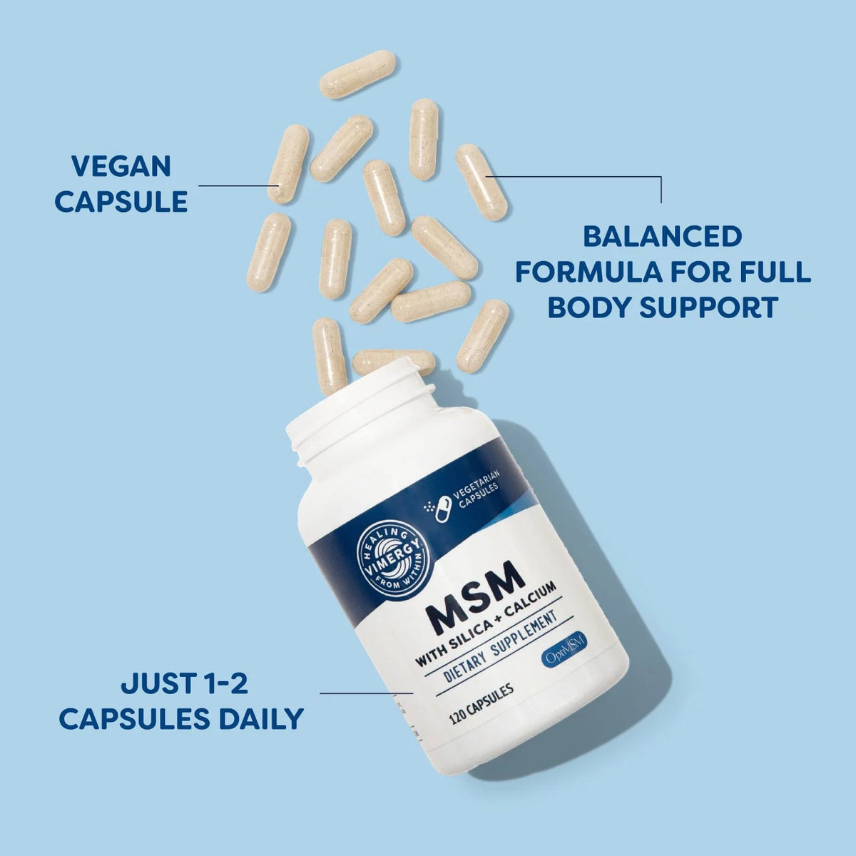MSM with Silica + Calcium Capsules Y3993