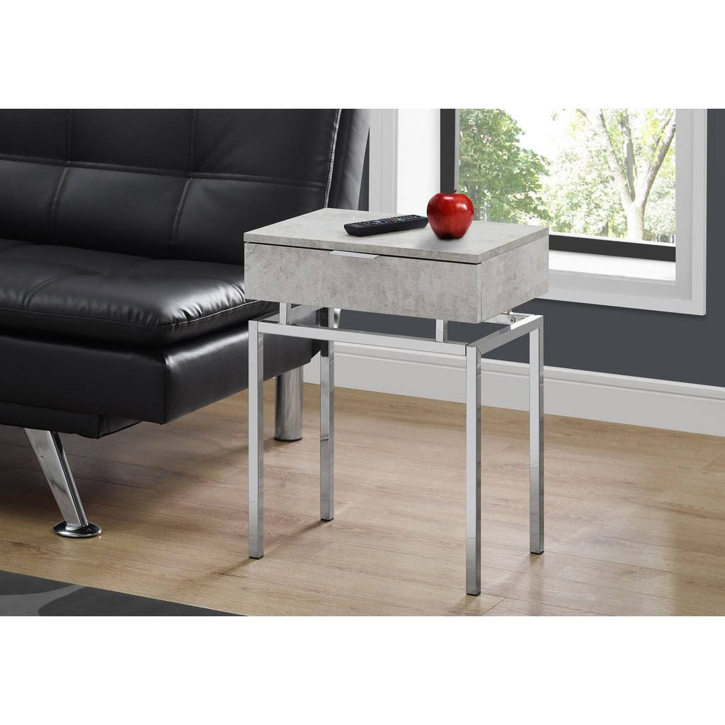 Cement Gray Contemporary Rectangular Accent Table X79943