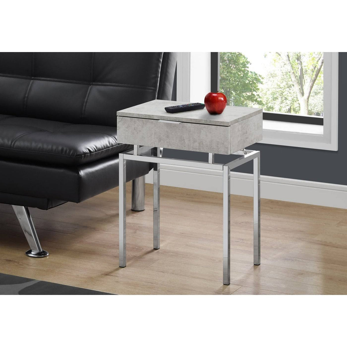 Cement Gray Contemporary Rectangular Accent Table X79943