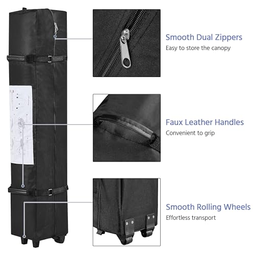 10x10 Pop Up Canopy Tent with Wheeled Bag E295