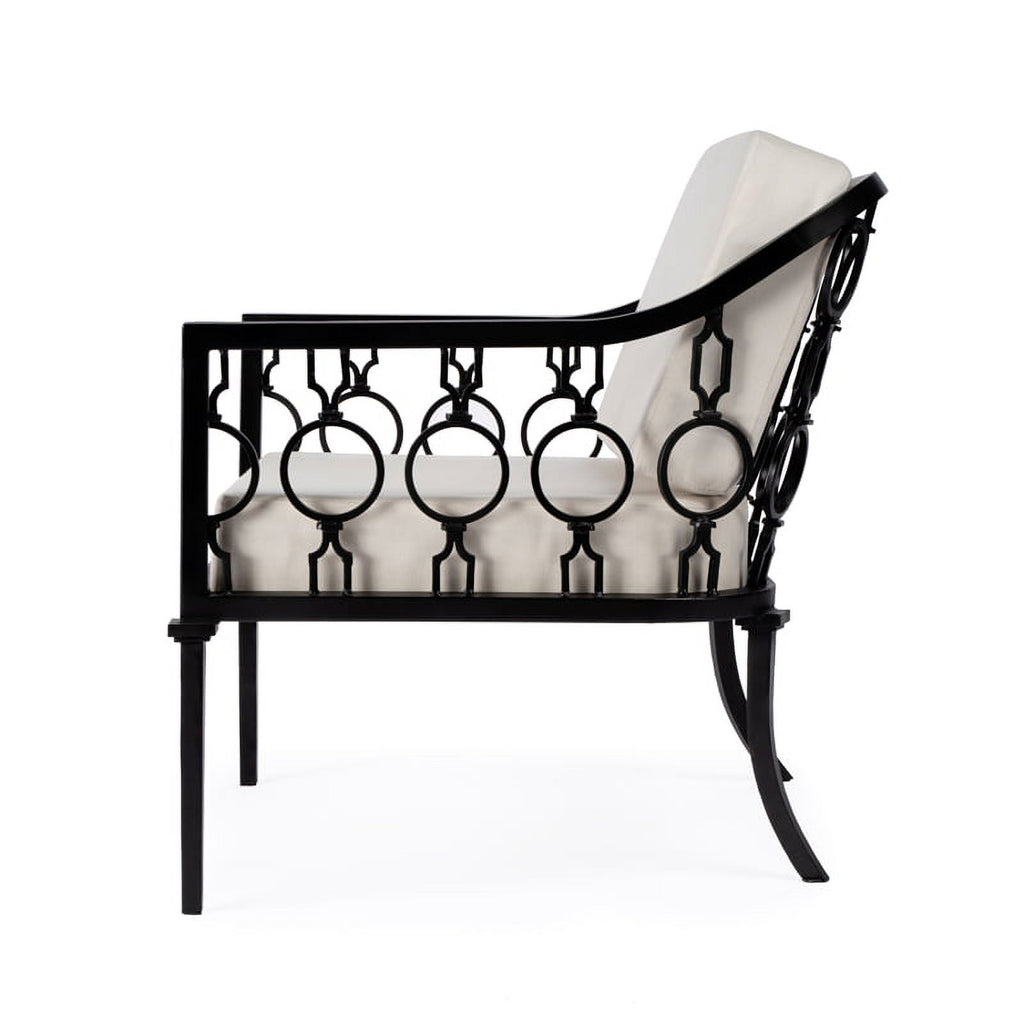 Black Outdoor Sofa and Lounge Chair 2-Piece Set U96224