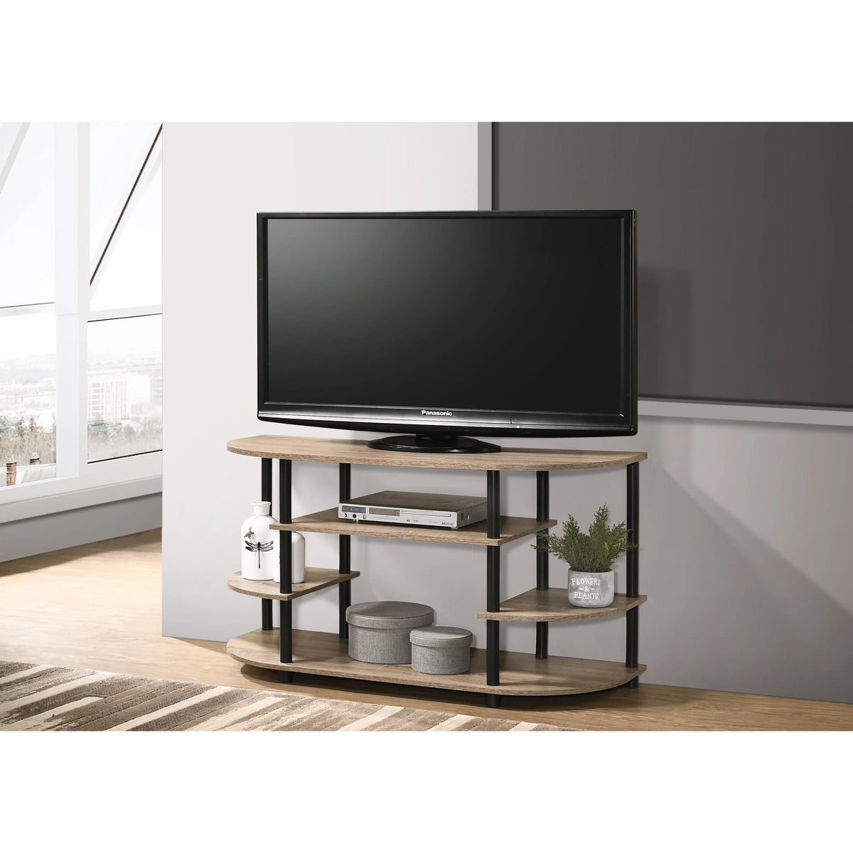 Engineered Wood TV Stand in Sandstone Tan W7607