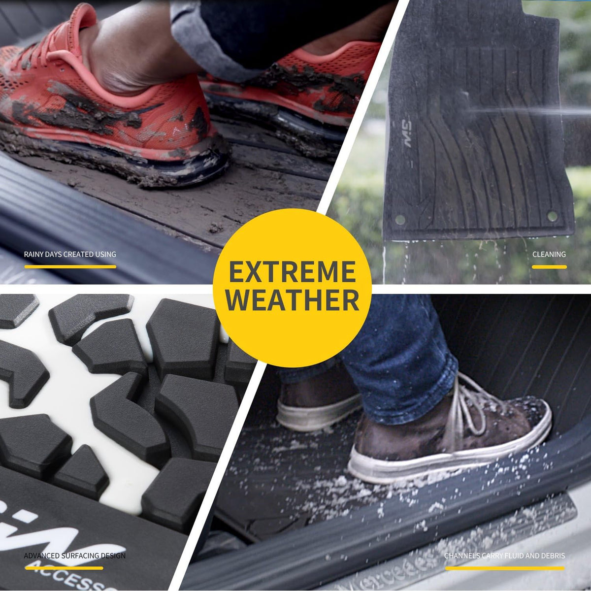 Black All Weather Heavy Duty Trunk Mat for Benz GLC Z273
