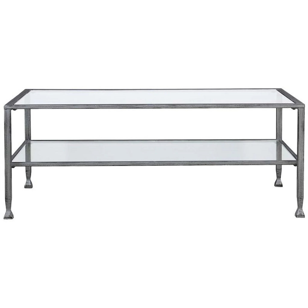 Tempered Glass Top Metal Coffee Table X26801