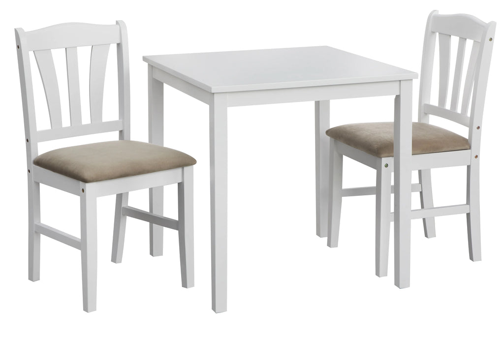 3-Piece Indoor Wood Dining Set with Table and Chairs R348
