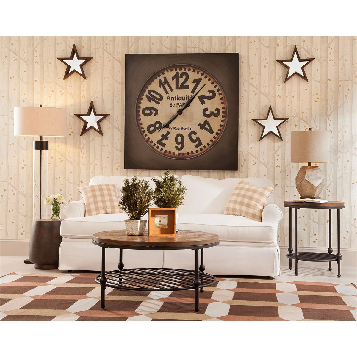 Brown Round Wood Cocktail Table U8243