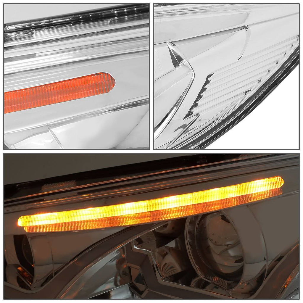 Chrome Housing Amber Corner Projector Headlight L184
