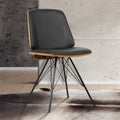Black Faux Leather Dining Side Chair O9729