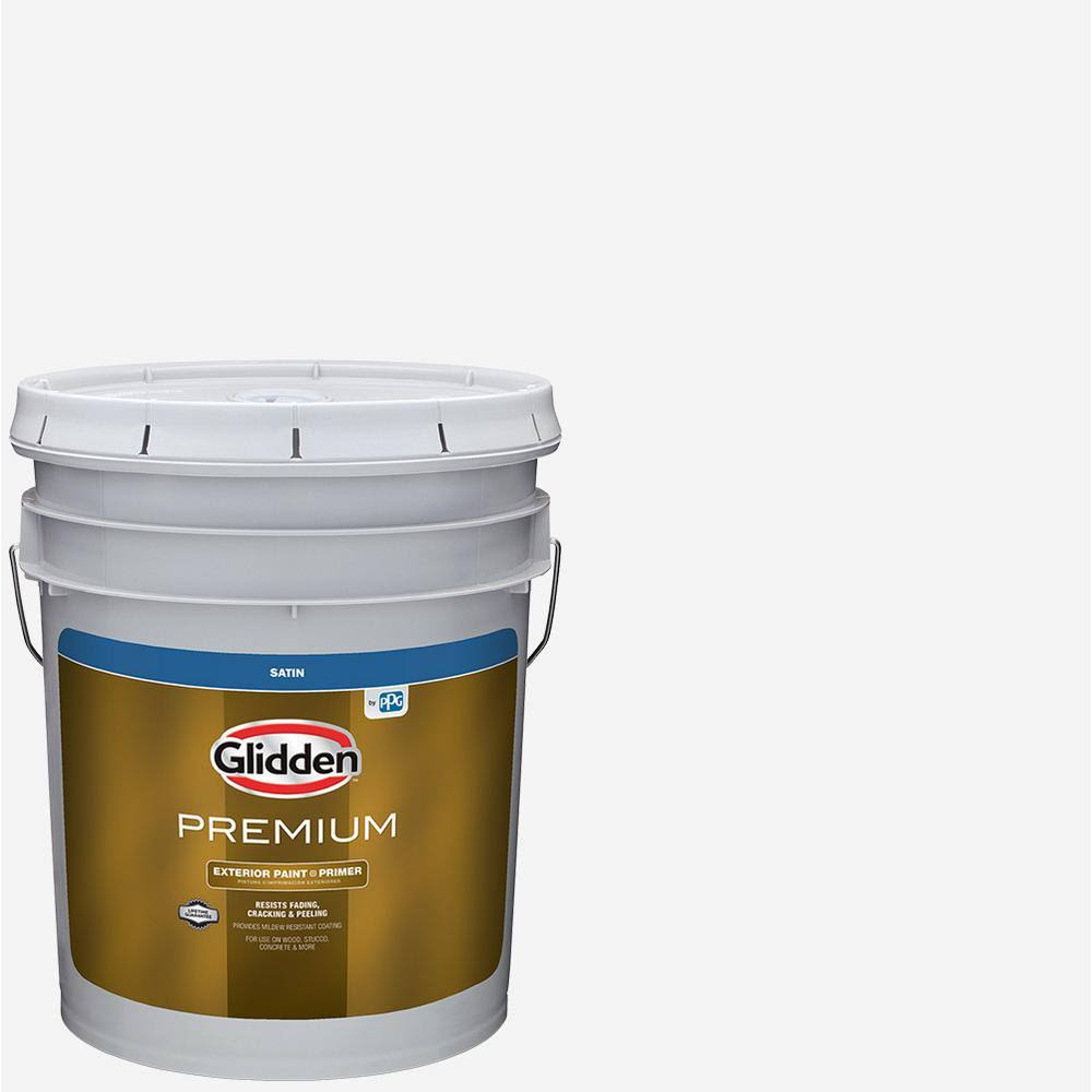 White Satin Latex Exterior Paint A458761