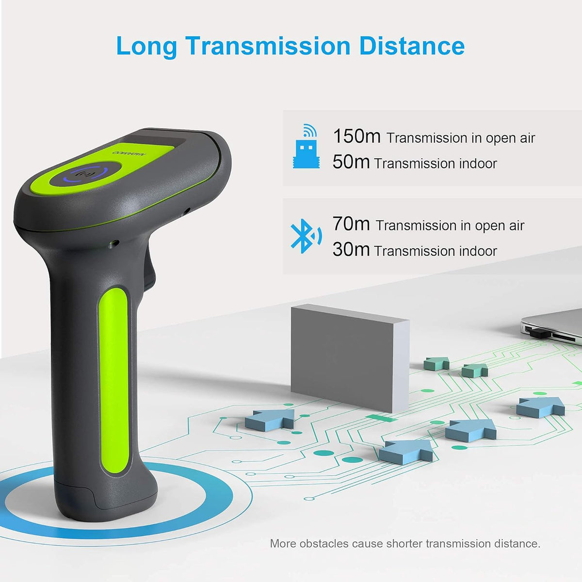 Cordless 2D 1D QR USB Handheld Barcode Scanner U620