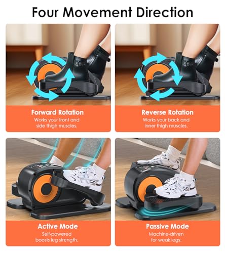 Portable Seated Pedal Exerciser with 12 Adjustable Speeds C8706