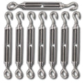 304 Stainless Steel Adjustable Wire Rope Tensioner Kit with Hooks J656766