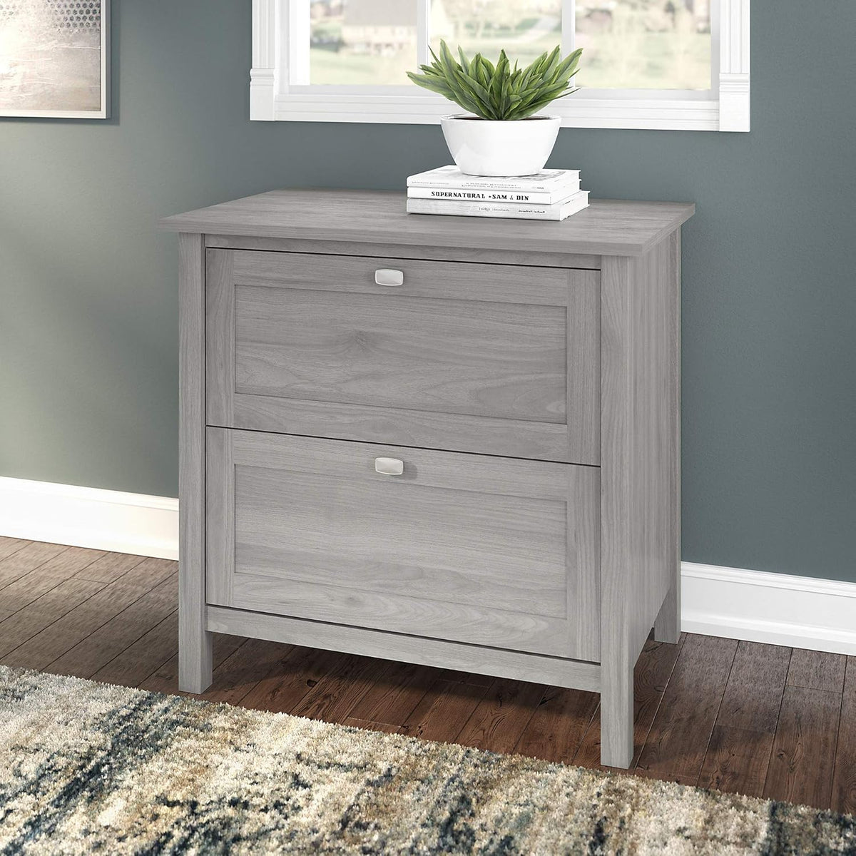 2 Drawer Lateral File Cabinet, Gray P654