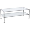 Tempered Glass Top Metal Coffee Table X26801