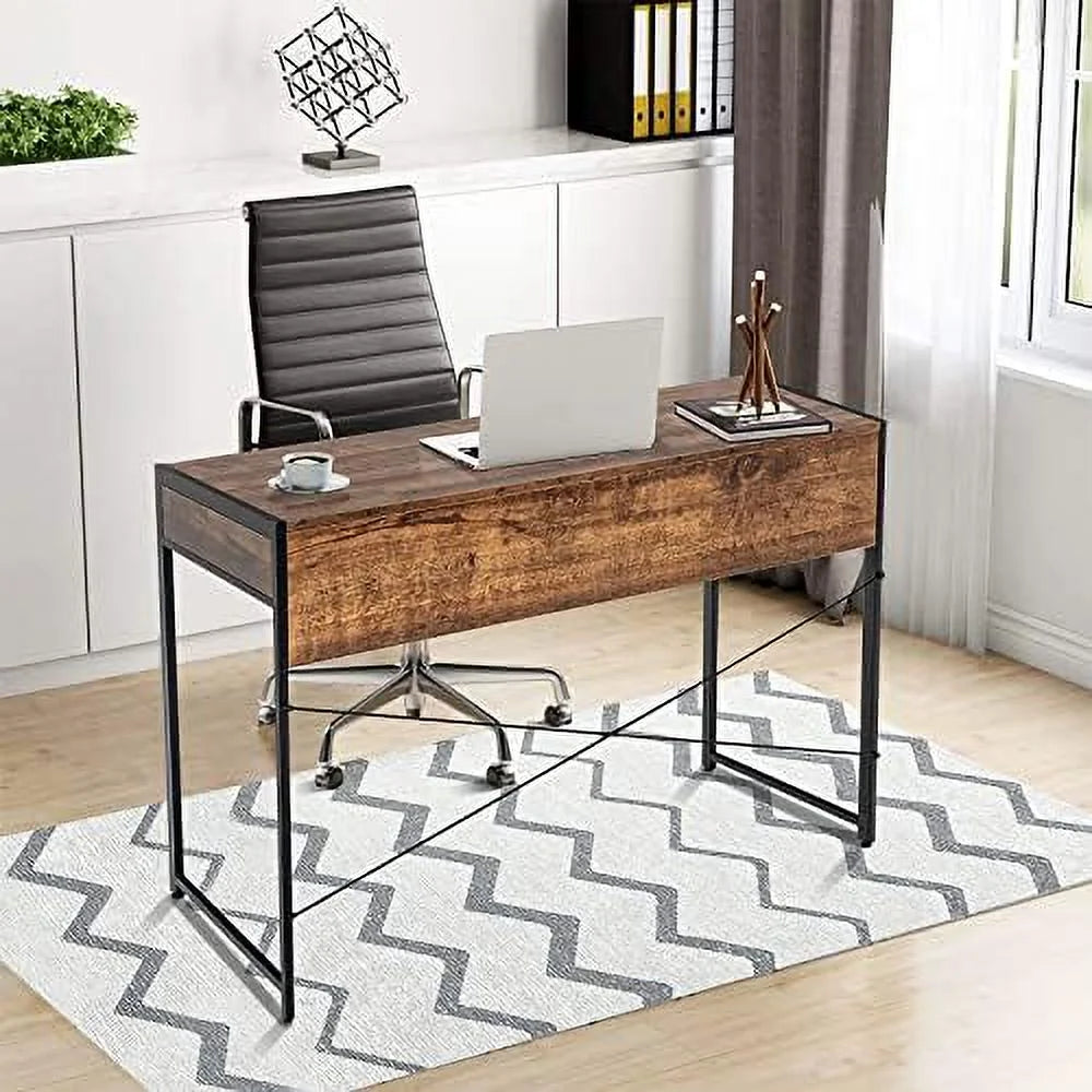44 inch Computer Desk with 2 Drawers Steel Frame K469