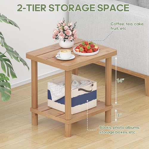 2-Tier Small Outdoor Side Table L738