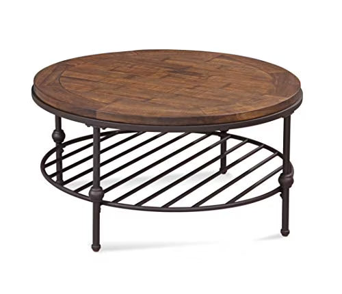 Brown Round Wood Cocktail Table U8243