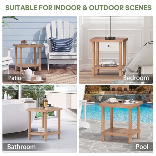 2-Tier Small Outdoor Side Table L738