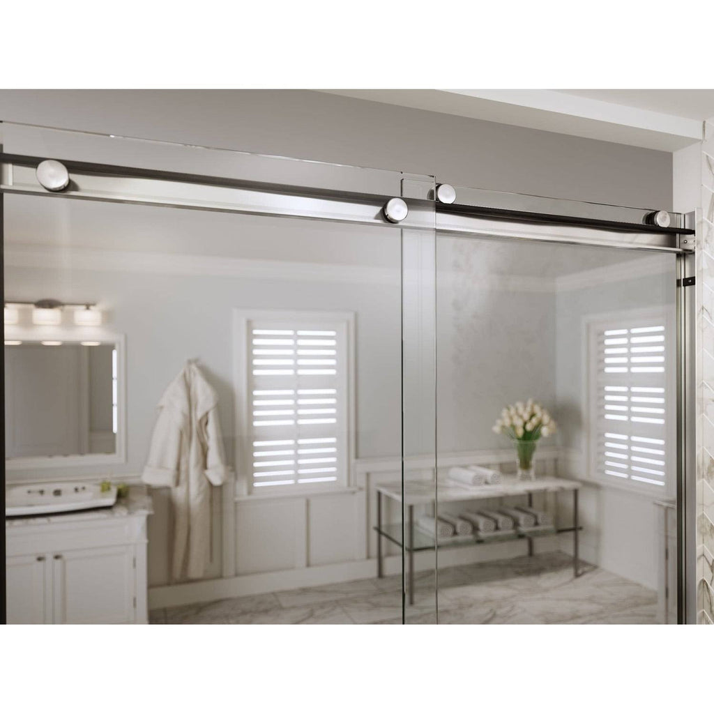 Sliding Frameless Shower Door with Oil Rubbed Bronze O151