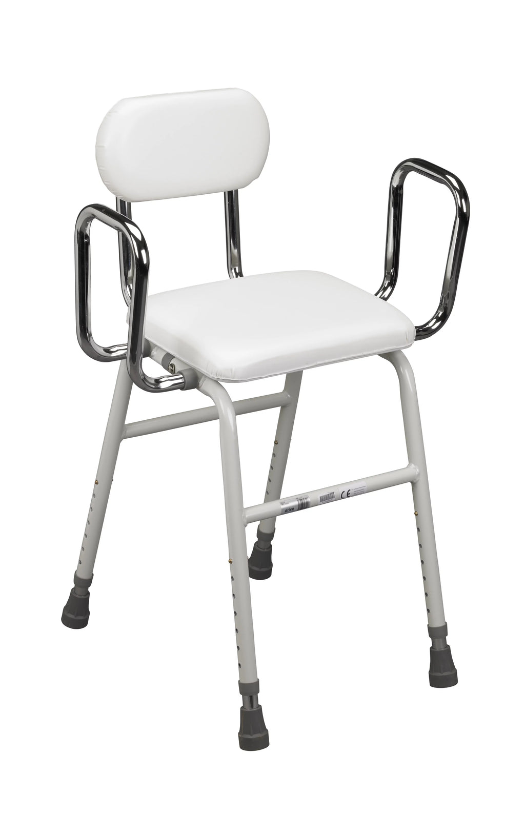 Kitchen Stool with Adjustable Arms and Padded Seat N8868