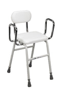 Kitchen Stool with Adjustable Arms and Padded Seat N8868