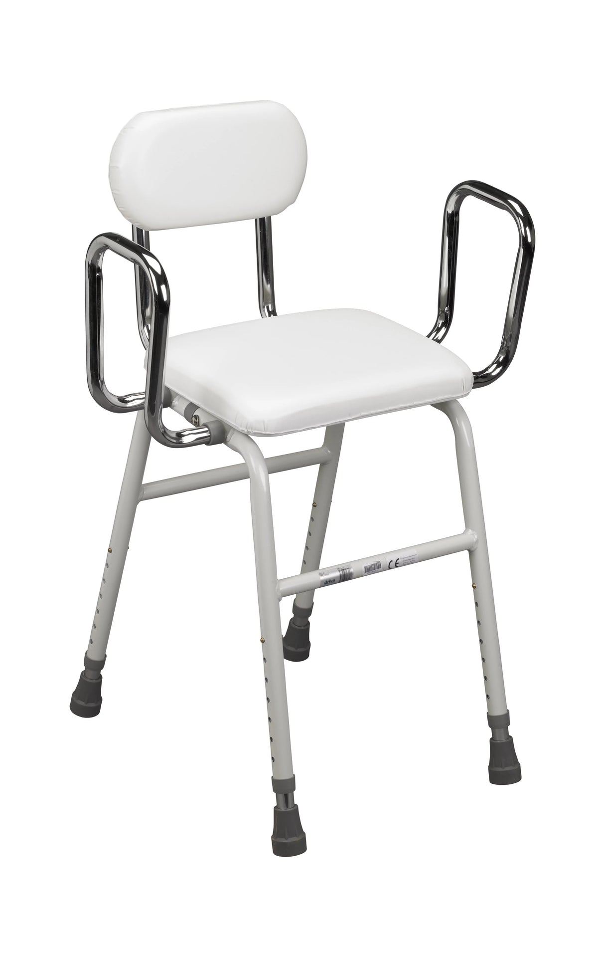 Kitchen Stool with Adjustable Arms and Padded Seat N8868