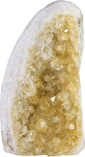 Natural Citrine Crystal Cluster Geode Yellow Quartz Stone Specimen W879377