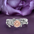 10k Solid White Gold Morganite Engagement Ring E5942