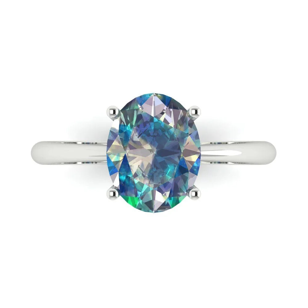 18K White Gold Solitaire Ring U390818