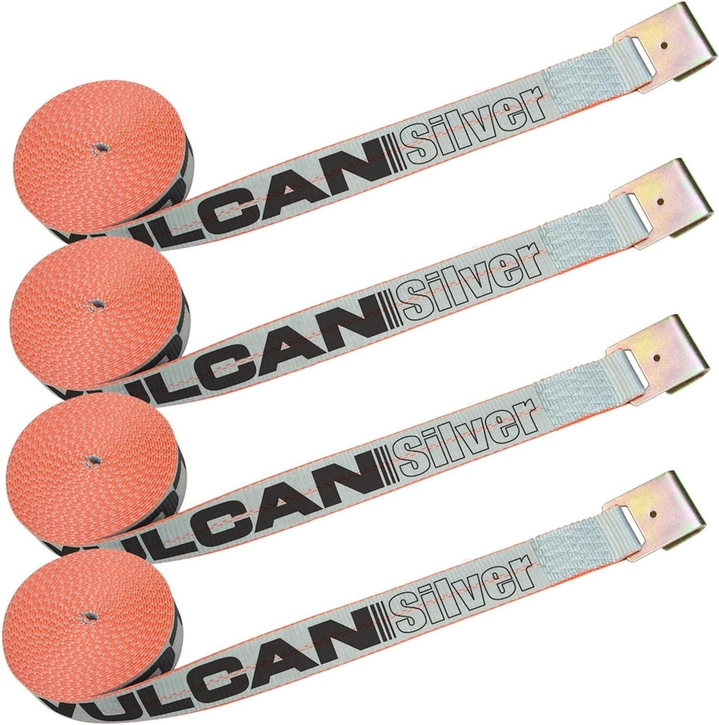 2 Inch x 27 Foot Winch Strap with Flat Hook, 4 Pack Q306