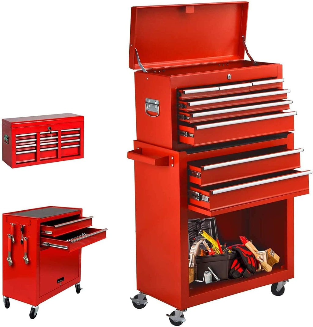 Blue 8-Drawer Rolling Tool Chest with Keyed Locking System H63630