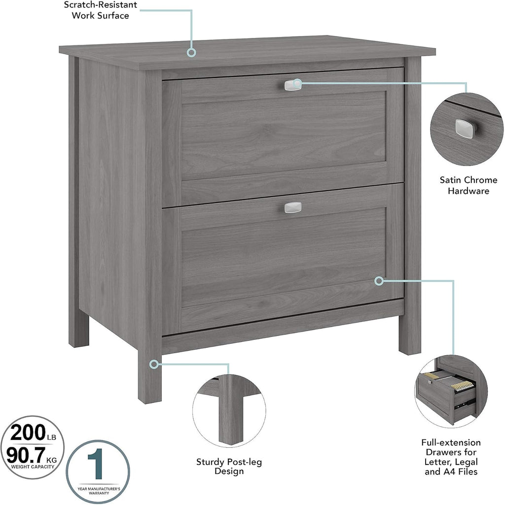 2 Drawer Lateral File Cabinet, Gray P654