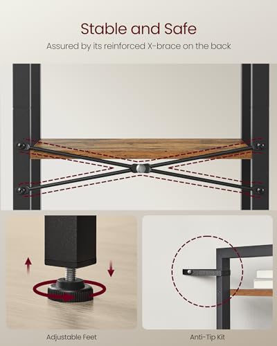 5-Tier Steel Frame Bookshelf K542