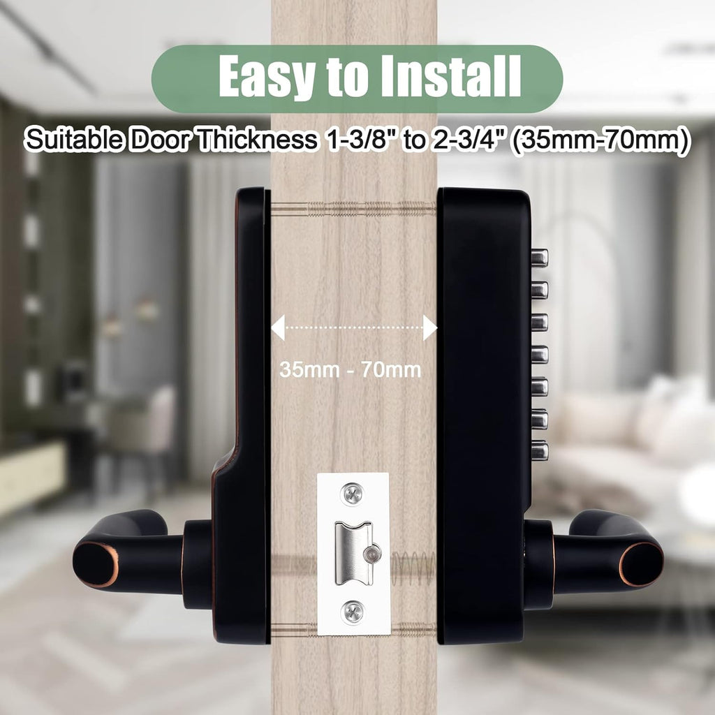 Keyless Entry Door Lock with Keypad Door Knob and Lever Handle Y750887