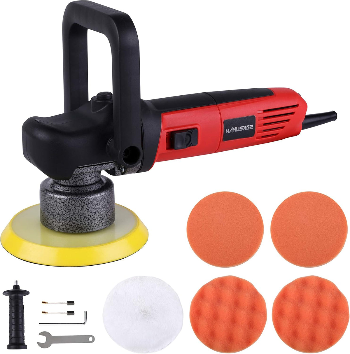 6-Inch Dual Action Random Orbital Polisher with Two Detachable Handles V738