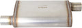 1-Piece Stainless Steel Oval Muffler Exhaust 2.25 inches Offset Inlet Outlet Pack of 2 D1003