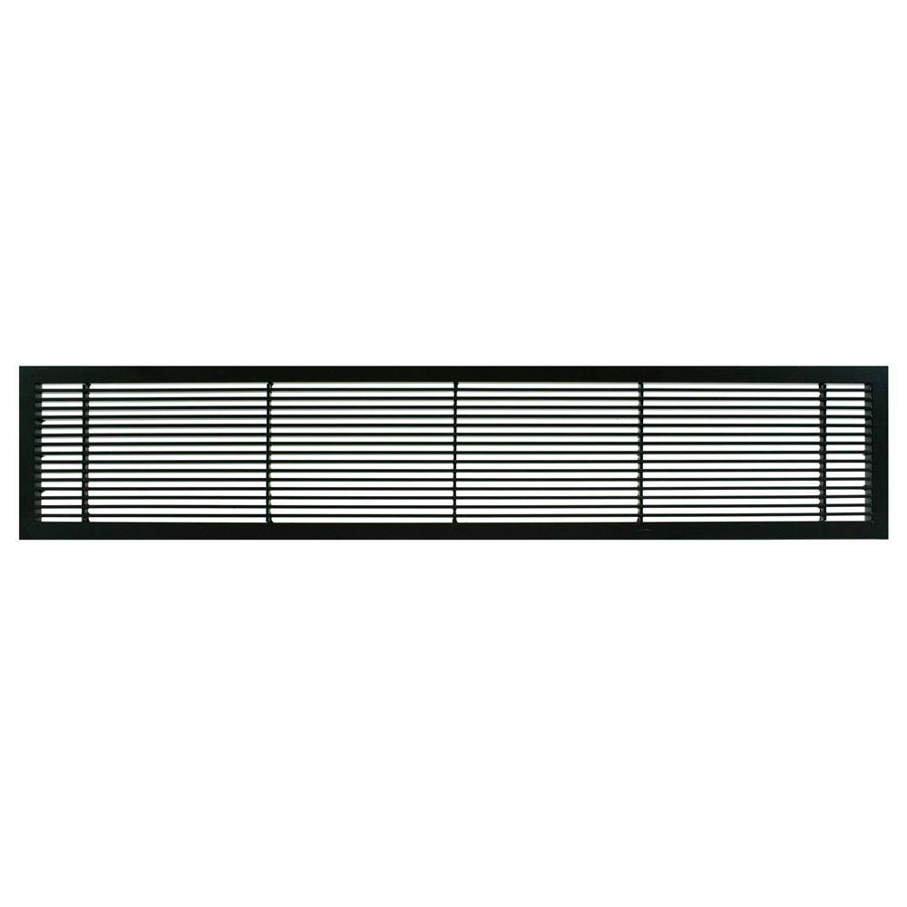 Black-Matte Solid Aluminum Fixed Bar Supply/Return Air Vent Grille A876589