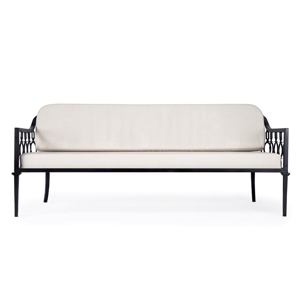 Black Outdoor Sofa and Lounge Chair 2-Piece Set U96224