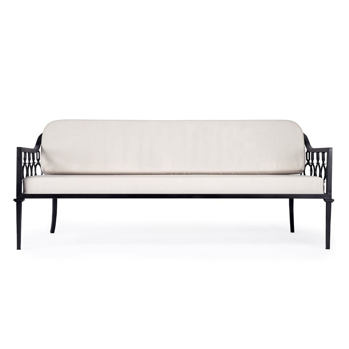 Black Outdoor Sofa and Lounge Chair 2-Piece Set U96224