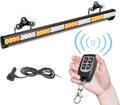 32 LED 35.5" Amber White Hazard Warning Strobe Light Bar Pack of 2 I61204