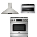 36 Propane Gas Range, Range Hood, Microwave J493