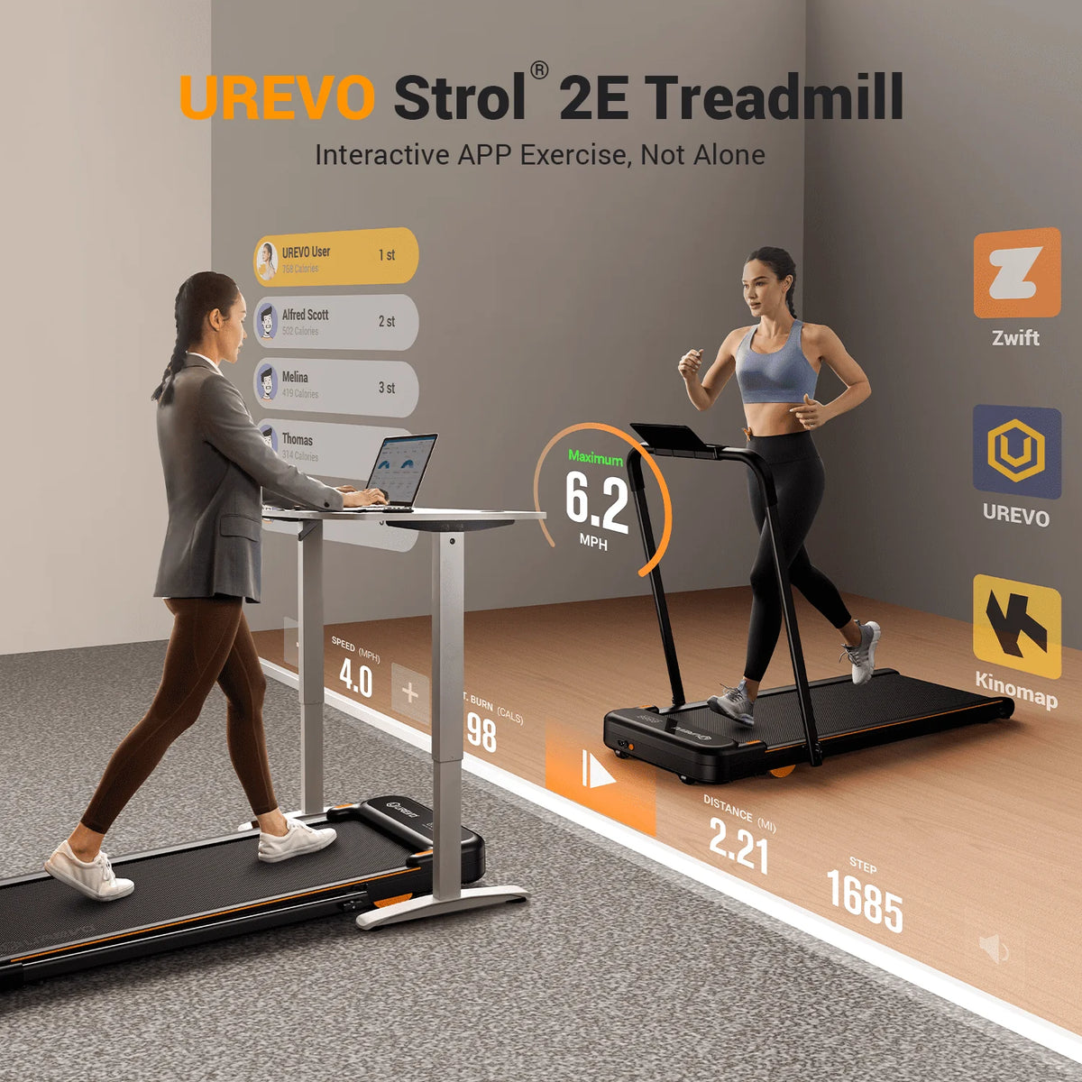 2 in 1 Folding Treadmill R54489