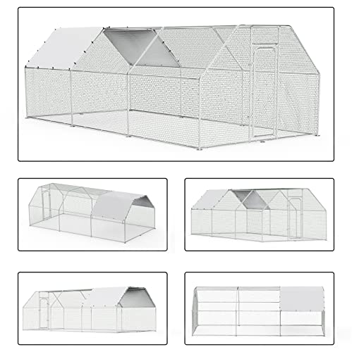 Metal Chicken Coop with Waterproof Cover G2201