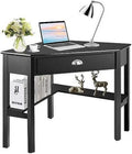 Corner Computer Desk with Drawer and Shelves X580229