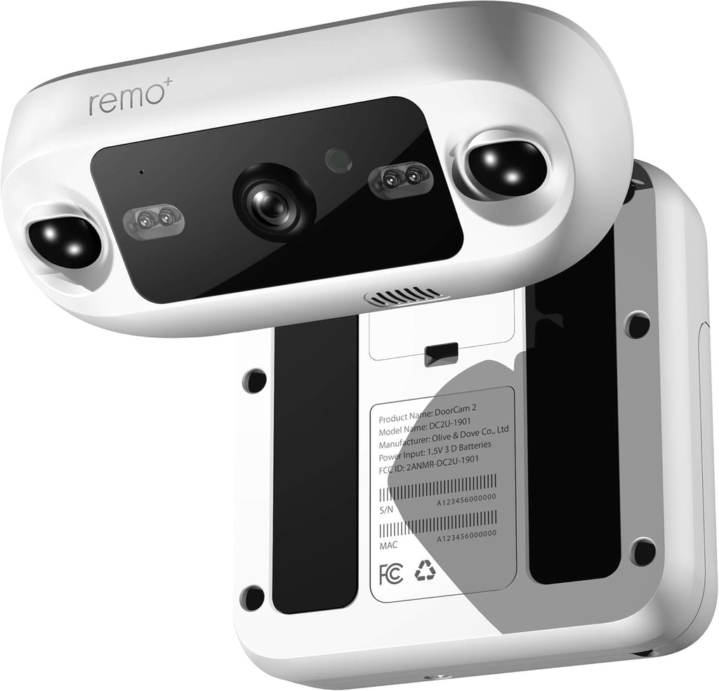 Dark Grey Wireless Over-The-Door Smart Security Camera with 1080p HD Video J602365