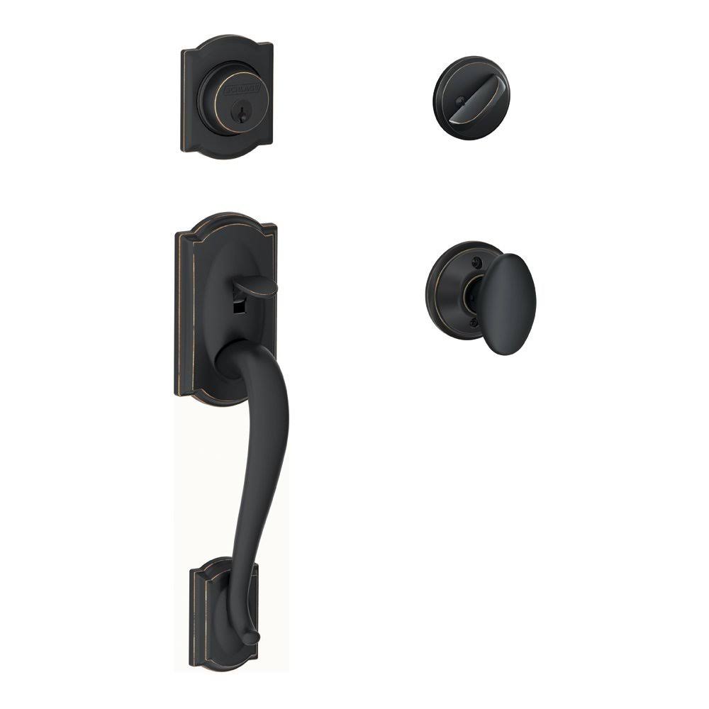 Aged Bronze Front Entry Handleset B882