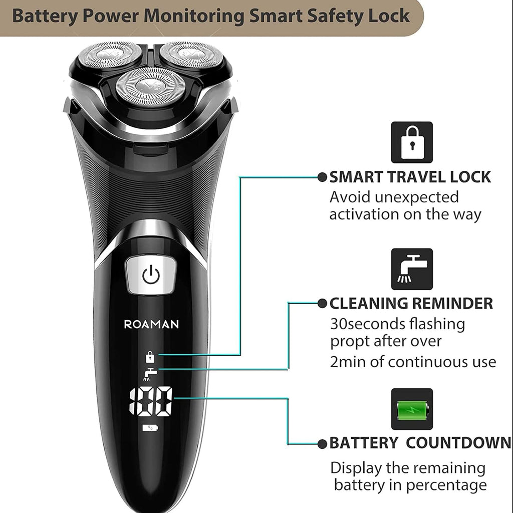 Electric Razor, Rechargeable Corded and Cordless Electric Shaver with Pop-up Trimmer, Wet Dry IPX7 Waterproof, Pack of 2 W64946